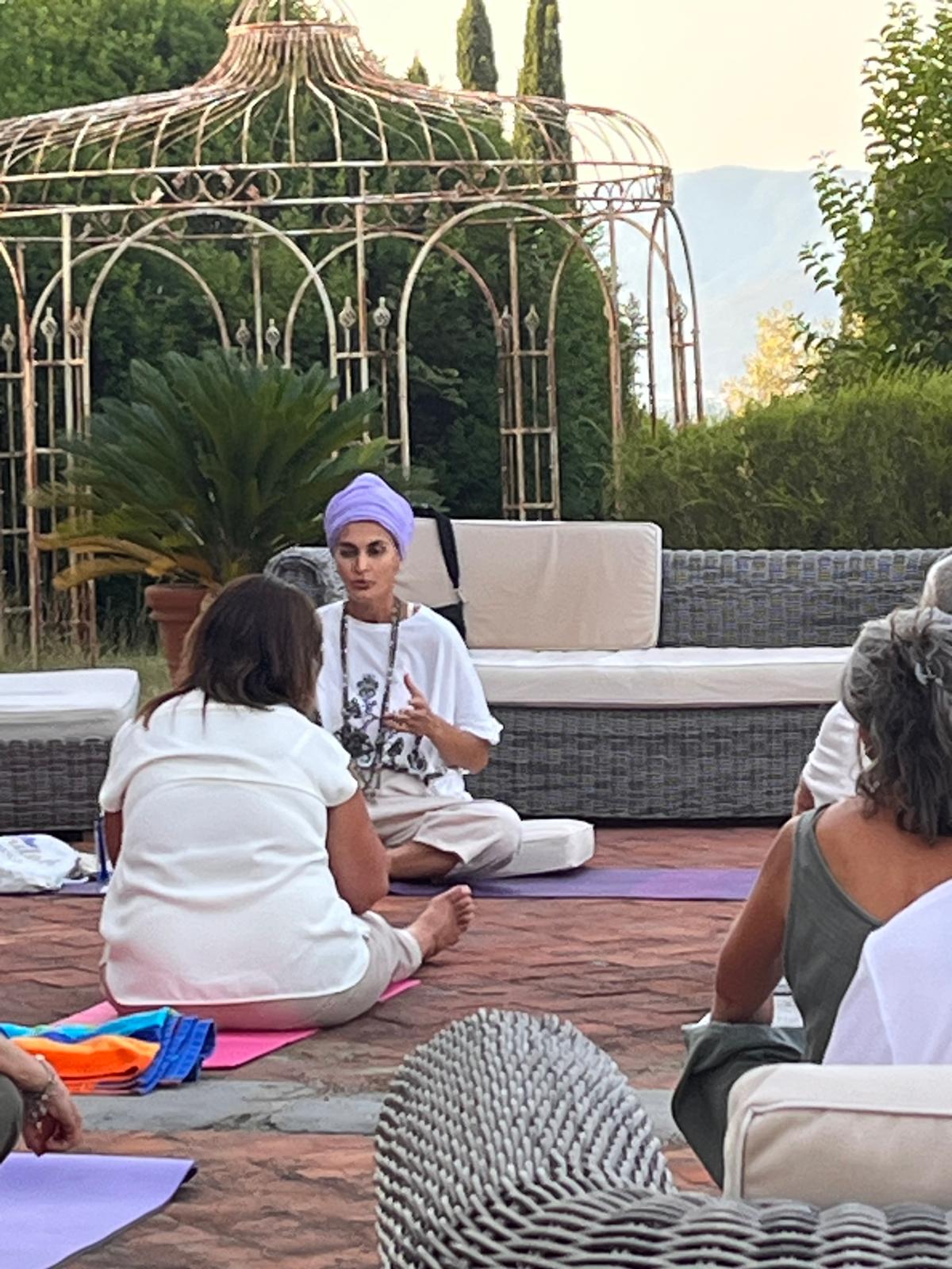 Momento di insegnamento in villa